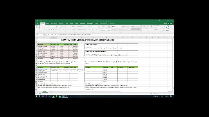 Hướng dẫn dùng hàm vlookup ngược trong excel năm 2024