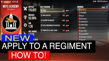 World of Tanks Modern Armor: How To: Apply To a Regiment