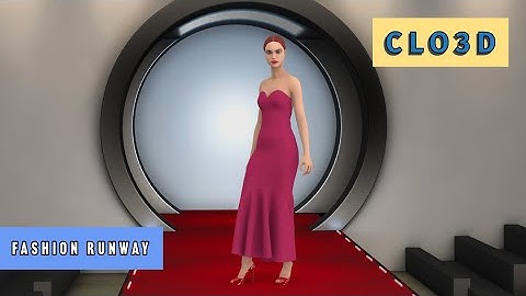 CLO 3D Fashion Runway with Stage, Garment Simulation, Motion Rendering