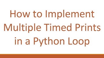 How to Implement Multiple Timed Prints in a Python Loop