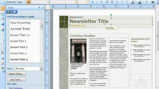 Publisher 2003 Tutorial Changing Text Alignment Microsoft Training Lesson 4.5