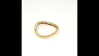 14K Yellow Gold Diamond Curve Ring 11006619 | Shin Brothers*