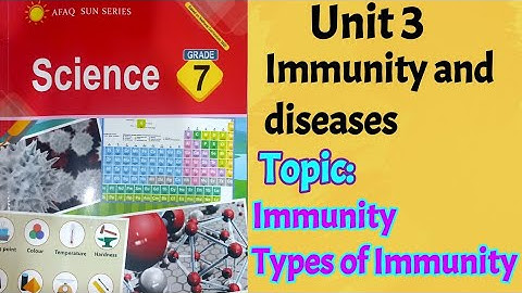 AFAQ sun series Science Class 7 Unit 3|| Immunity and its types ||Immunity and diseases