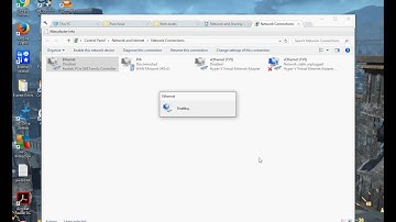 How to enable/disable your network connection