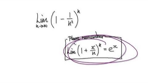 Video 2533 - Limit of Sequence - (1-(1/n^2)^n - Practice