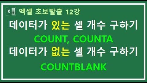 [엑셀] 데이터가 있는 셀 개수(COUNT, COUNTA), 데이터가 없는 셀 개수(COUNTBLANK) 구하기 - 실습파일 다운로드
