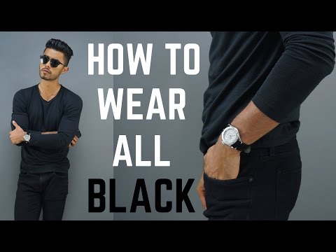 black dress outfit men