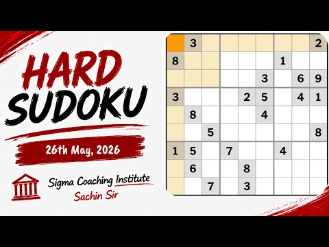 Today 26th May New York USA Singapore UK Canada times hard Sudoku puzzle solution well explain