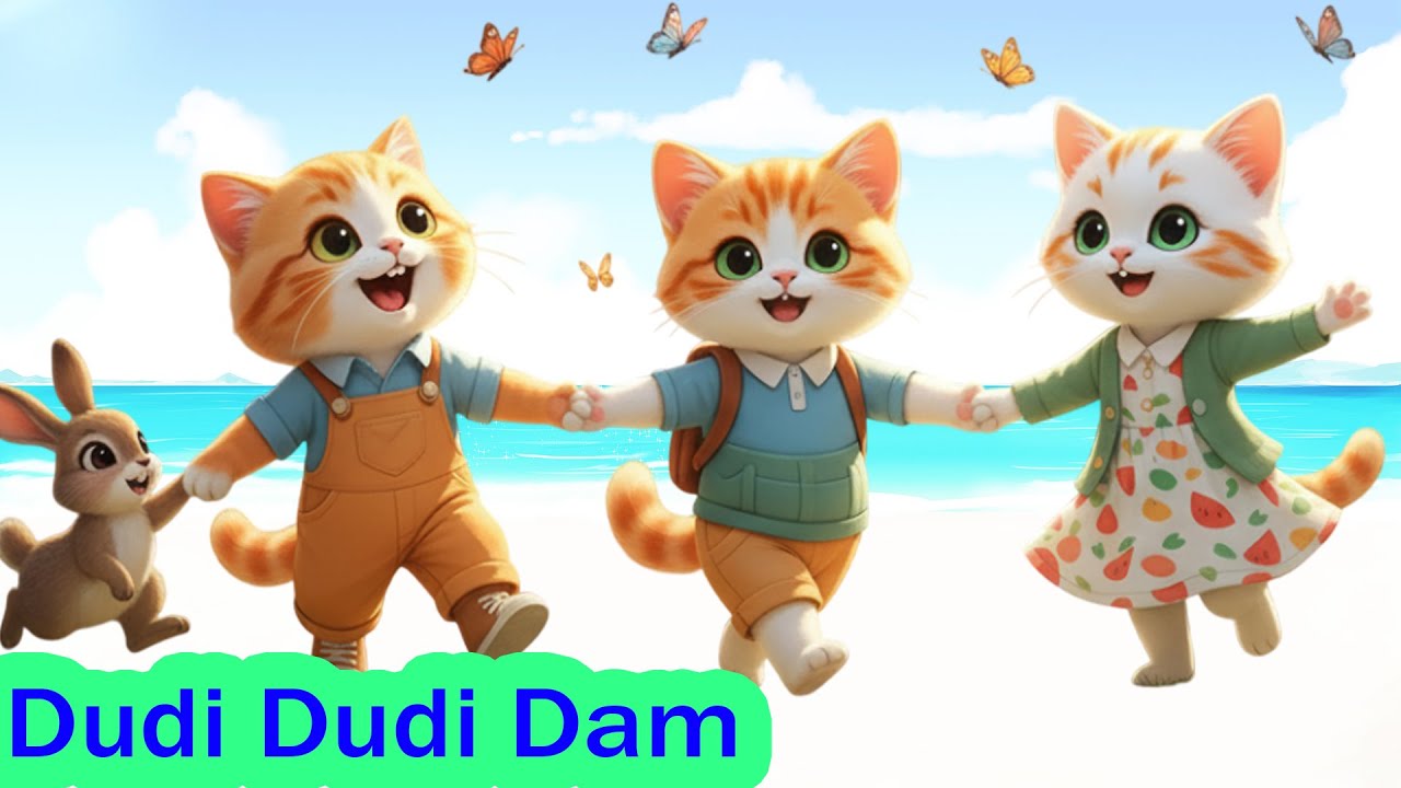 Dudi Dudi Dam Cats Dance | Nursery Rhymes & Kids Songs | Funny Cute Cat Dance