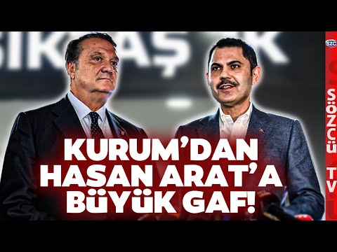 Murat Kurum'dan Beşiktaş Başkanı Hasan Arat'a Büyük Gaf! 'Hasan At' Dedi