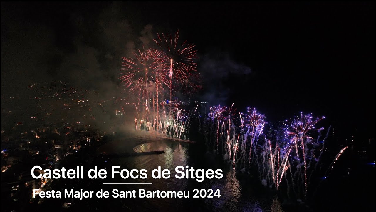 Castell de Focs de Sitges 2024 a vista de Dron