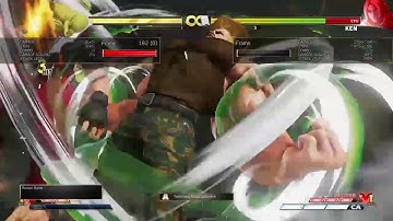 STREET FIGHTER V: Basic Guile Flash kick cancel to Super combo (Practicing while i wait)
