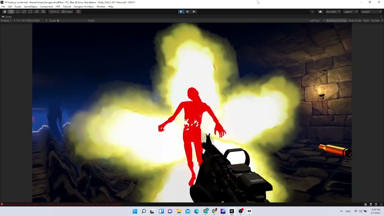 First procedural tomb (dungeon) test for VR game