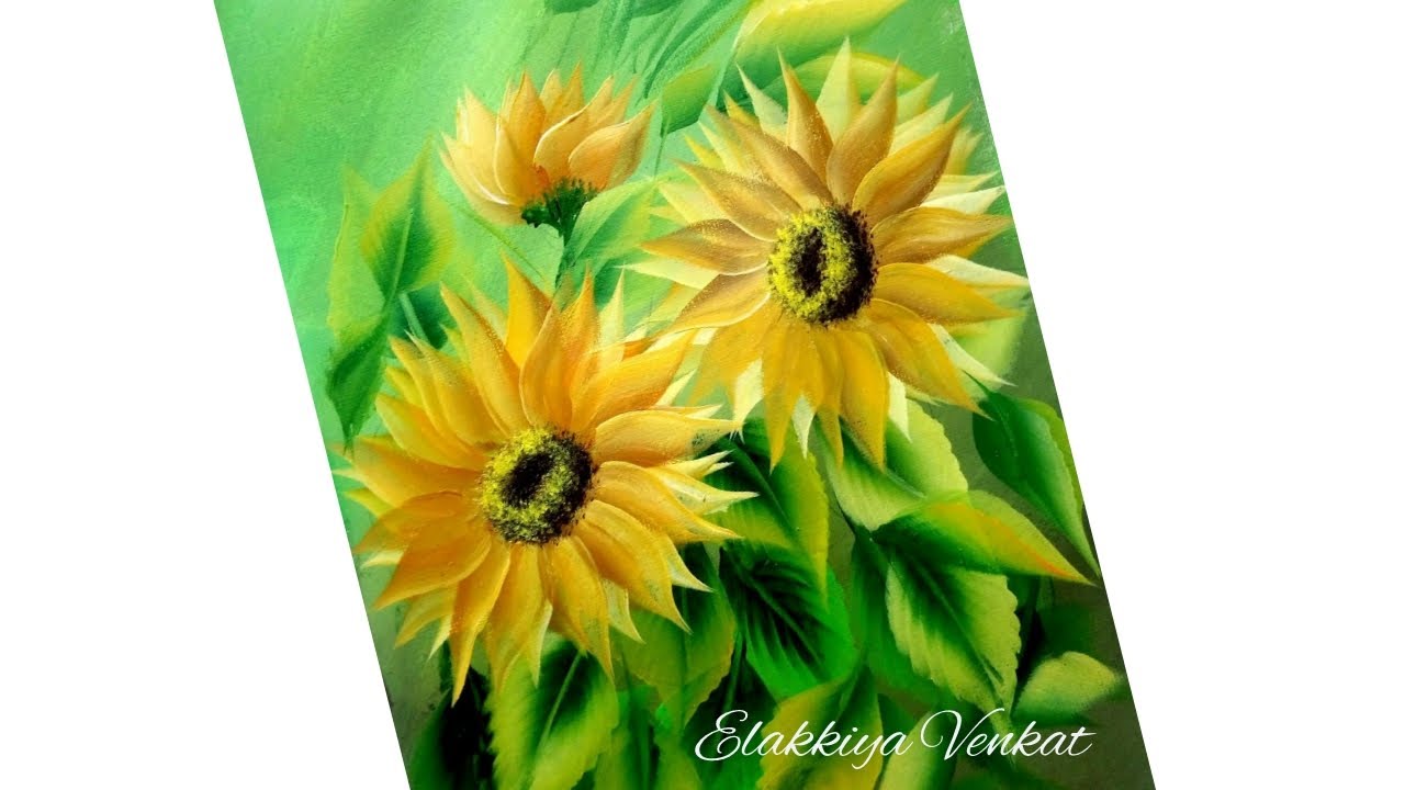 🌻Step by Step Sunflower Painting Tutorial I Acrylic Painting I One