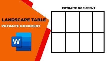 how to make landscape table in portrait document
