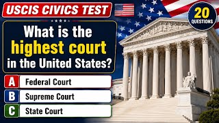 USCIS Civics Test – 20 Multiple Choice Questions 🇺🇸 | U.S. Citizenship Quiz 2026