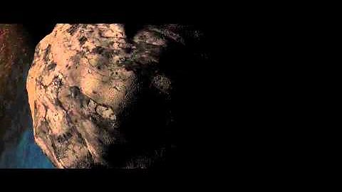 Asteroid in space-made with AfterEffects Element 3d plugin