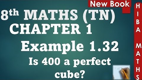 8th maths chapter 1 example 1.32 | perfect cube | tn samacheer hiba maths