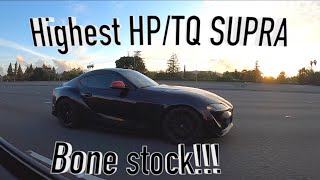 Took the Highest HP/TQ Stock A90 Supra for a spin