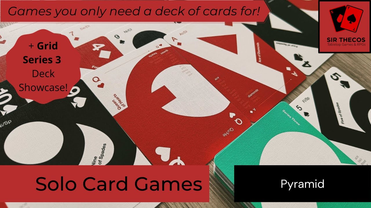Solo Card Games Pyramid (+ Grid Series 3 Deck Showcase!) YouTube