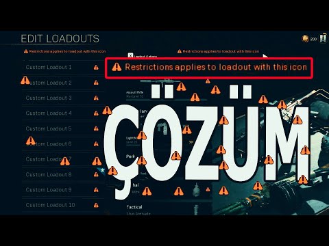 Restrictions applied to loadout with this icon Çözümü