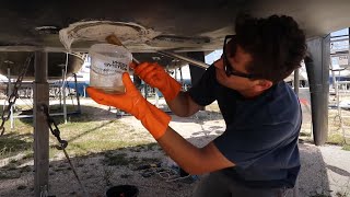 Fibreglass work & sailing for the first time in the Ionian Sea, Greece (Ep 3)