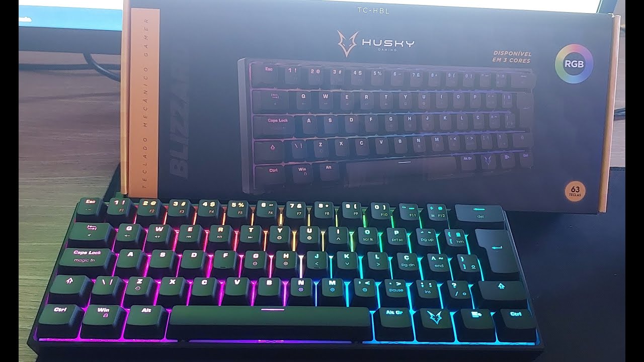 Unboxing Teclado Mecânico Gamer Husky Gaming Blizzard, 60%,Switch ...
