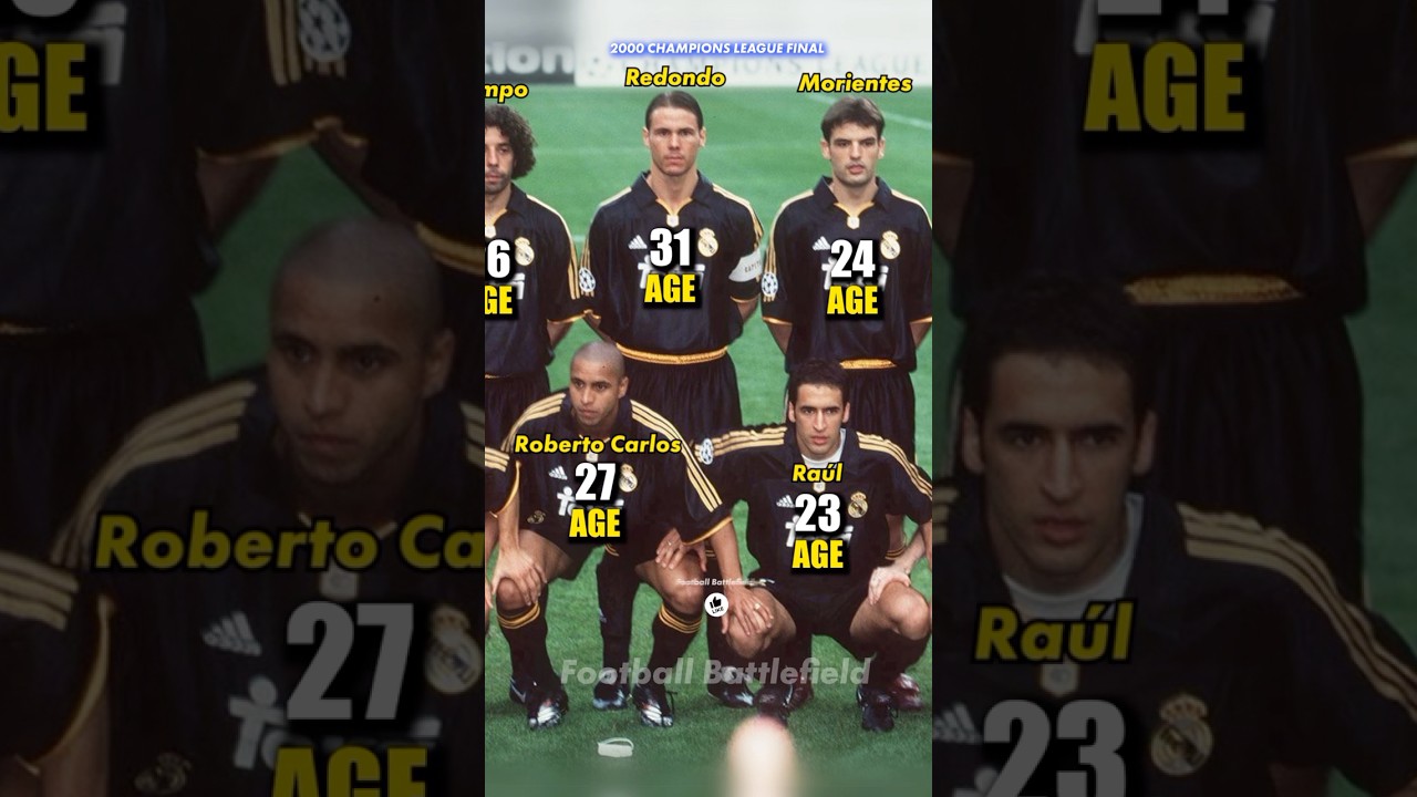 Real Madrid squad v Valencia Final Champions League 2000🔥How Old Was It 