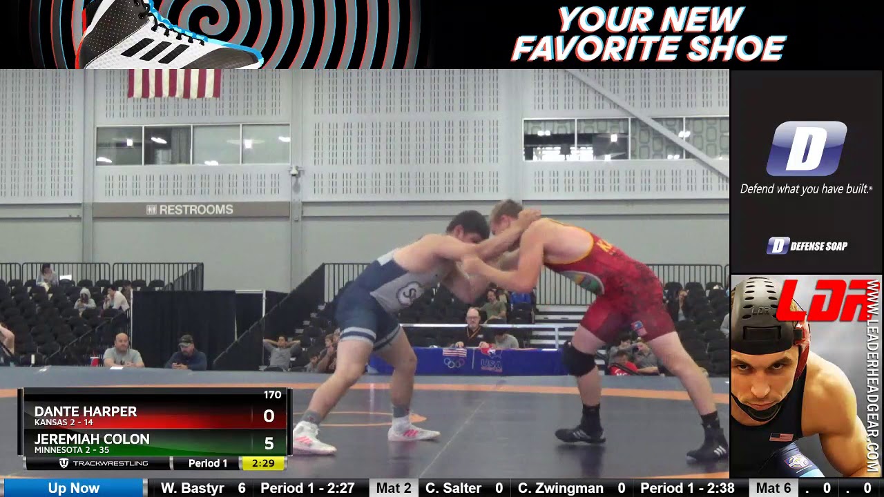 Mat 1 170 Dante Harper Kansas 2 Vs Jeremiah Colon Minnesota 2