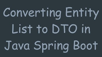 Converting Entity List to DTO in Java Spring Boot