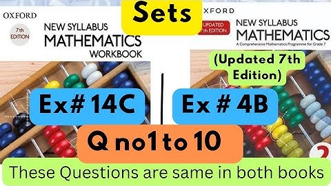 Oxford Mathematics 2, D2, NSM, Ch no 14, Sets,  Ex no 14C, Q no 1 to 10, #igcse #olevels #8thclass
