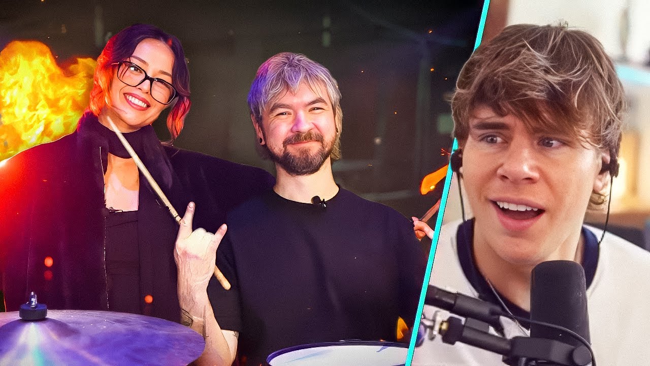 Блау реагирует на метал-группу Valkyrae с Jacksepticeye