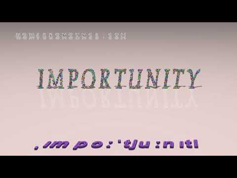 Video: Cum folosești Importunity într-o propoziție?
