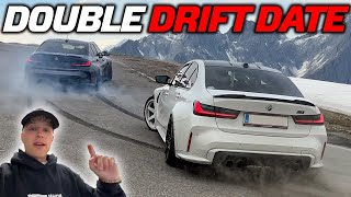 2x BMW M3 G80 DOUBLE DRIFT DATE IN THE MOUNTAINS  PURE TIRE CARNAGE + CRASH