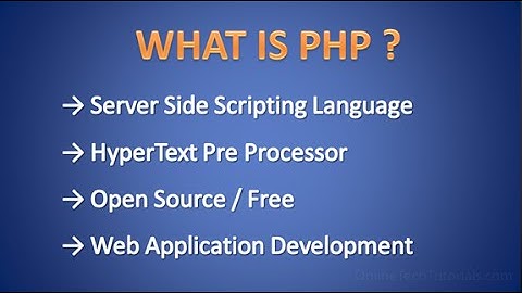 what is php(Hypertext Preprocessor) | q-demos.com?