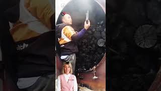 #fcnfm Watch a Charcoal Extruder Machine Processing Coal Powder Into Prismatic BBQ Fuel Briquettes