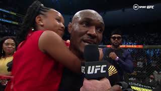 "My family is complete!" Kamaru Usman celebrates with his dad and pays tribute to Masvidal