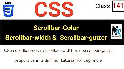 CSS Scrollbar-Color properties | scrollbar-width and gutter