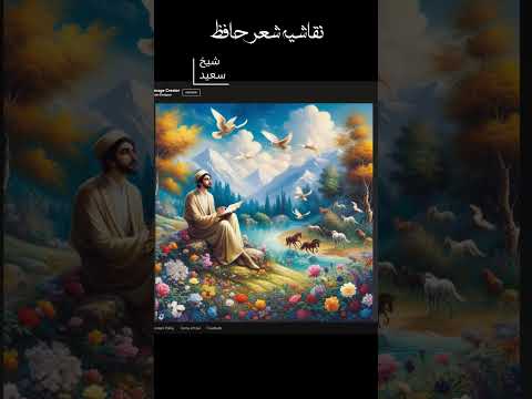 نقاشی از شعر حافظ با شیخ سعید همراه شو
