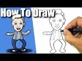 How To Draw a Cartoon Ellen DeGeneres - EASY Step By Step