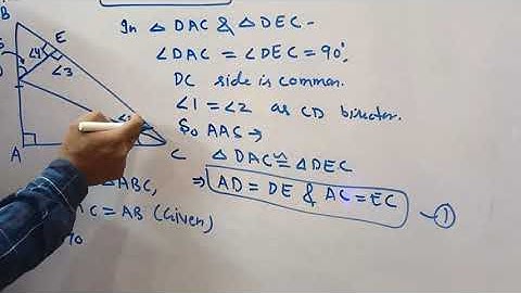 ABC is a right angle triangle such that AB=AC and bisector of Angle C intersects the side AB at D. 