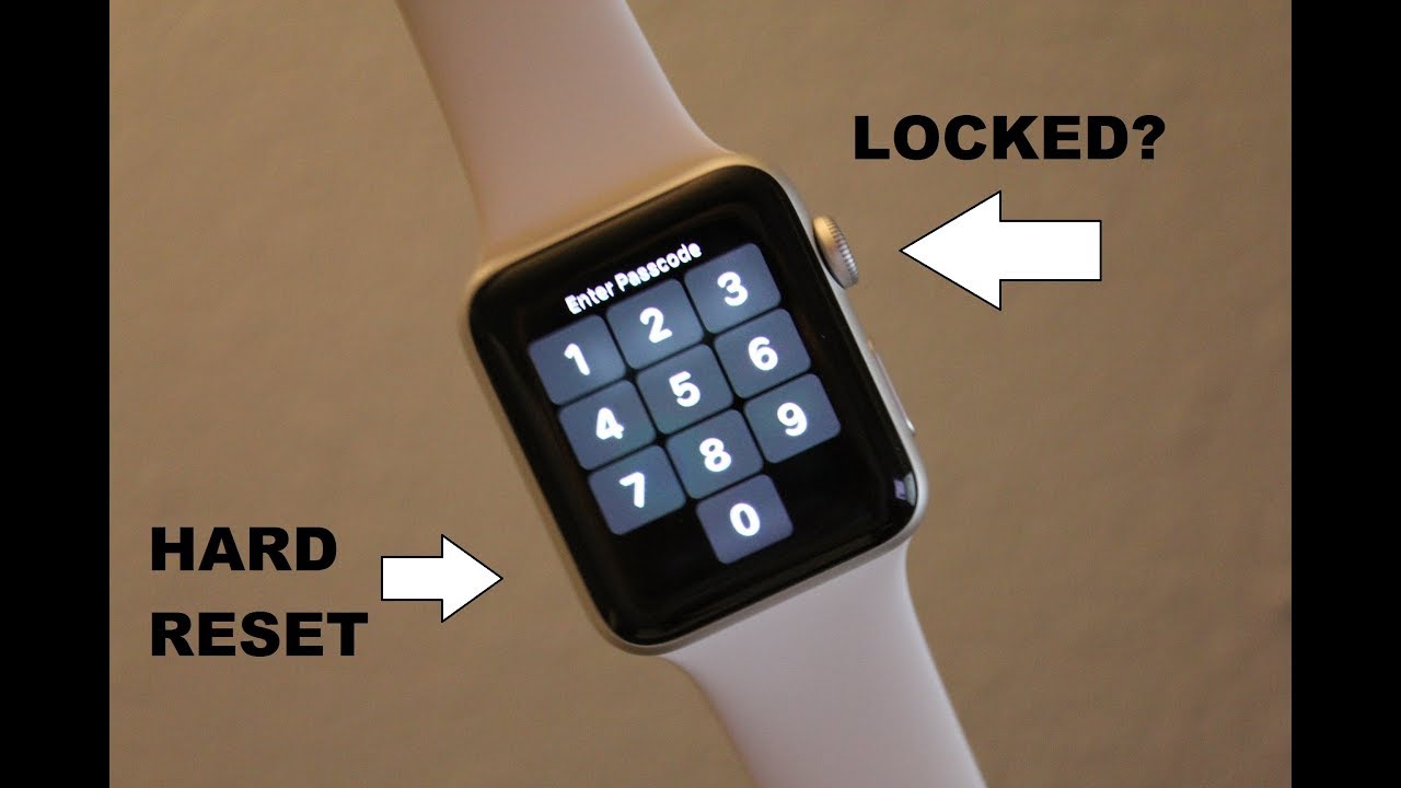 Apple Watch  How to Reset forgot password, screen lock... HARD RESET