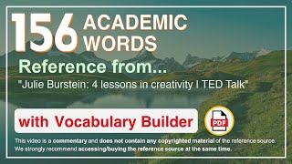 156 Academic Words Ref From Julie Burstein 4 Lessons In Creativity  Ted Talk