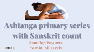 ashtanga primary series 20 minutes with sanskrit count