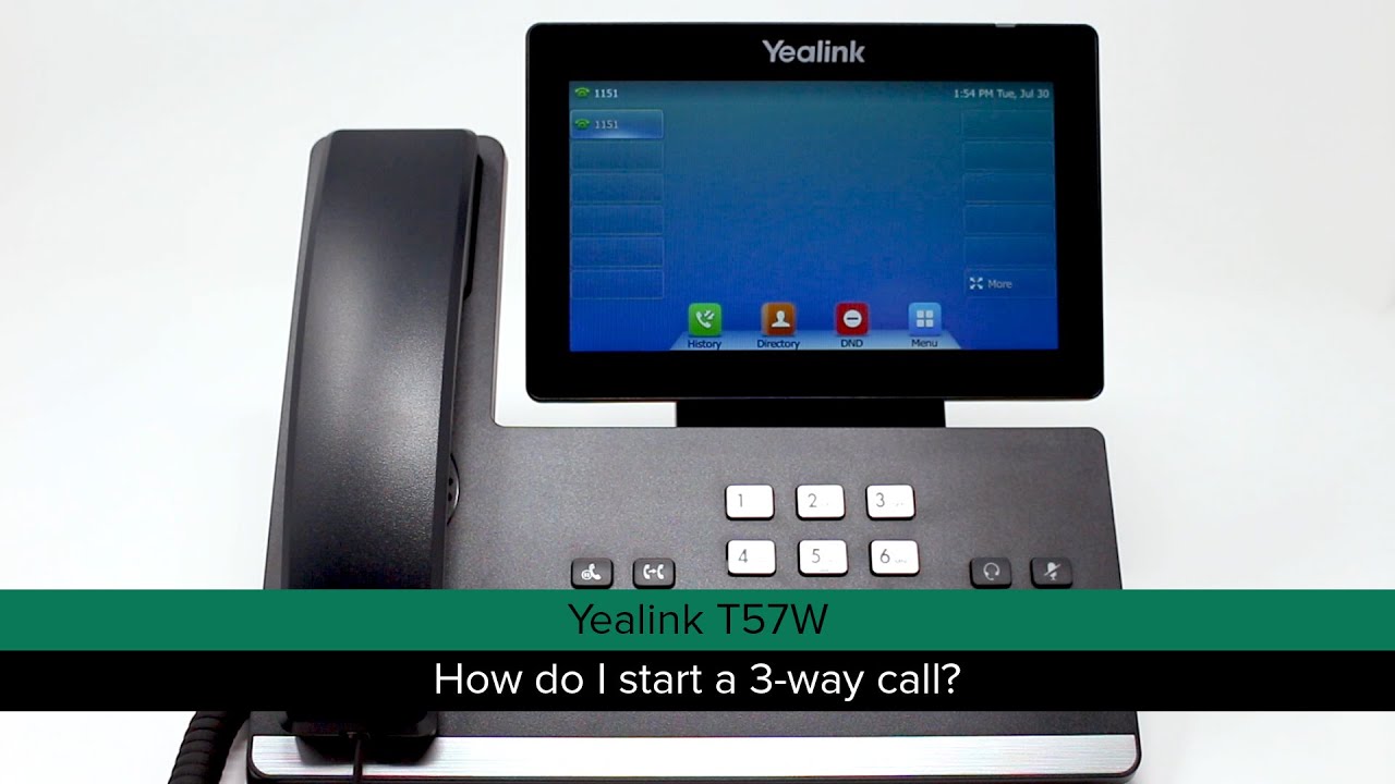 Yealink T57W -- How do I start a 3-way call?