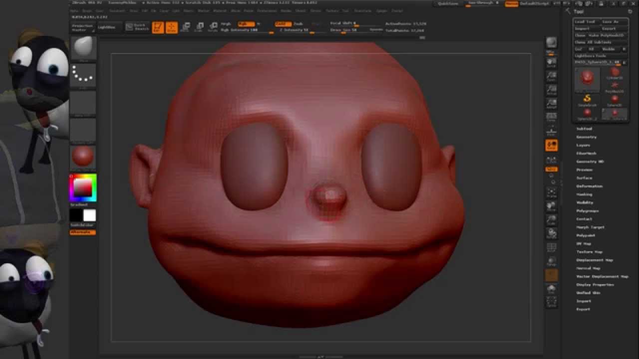 Zbrush Sculpting Tommy Pickles Rugrats 2 Of 5 Youtube