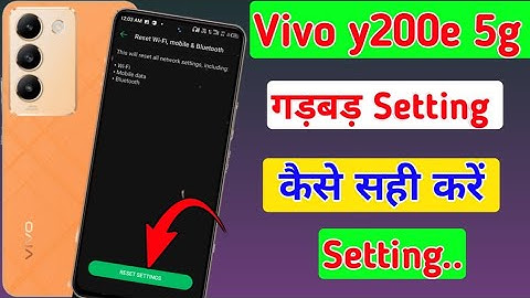 Vivo y200e 5g me setting reset kaise kare/how to setting reset in vivo y200e 5g mobile me