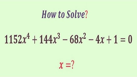 A Mind-Blowing Algebra  Equation | Olympiad  Question | x=?
