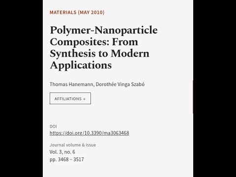 Polymer-Nanoparticle Composites: From