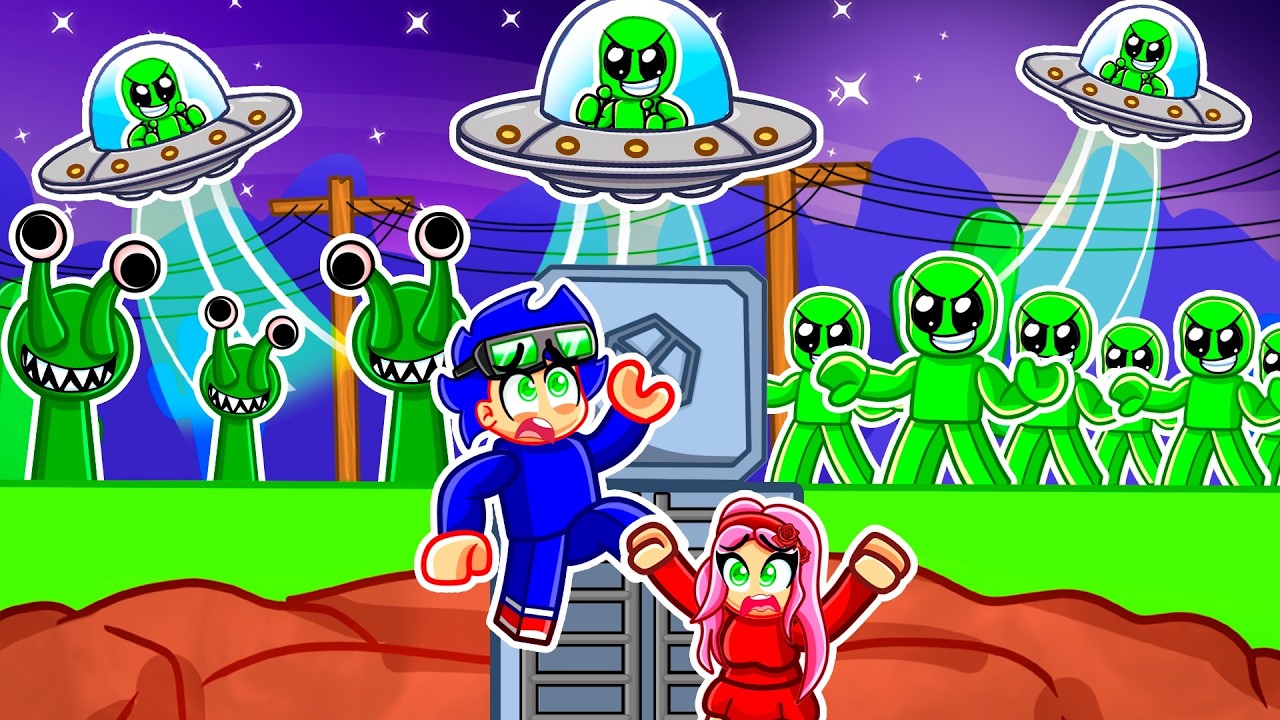 APOCALIPSIS de ALIEN vs BUNKER SECRETO en Roblox SNAPCHAT!